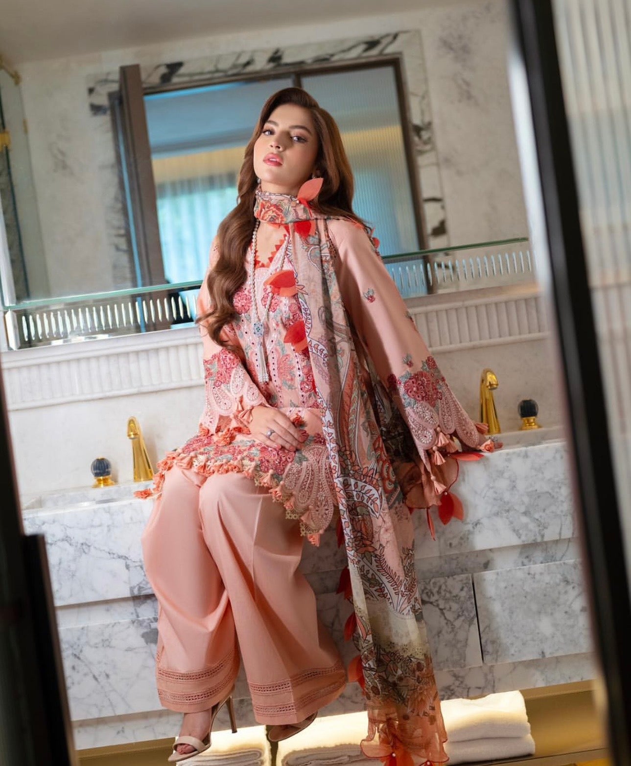 NF-6515 Jade New Arrival Luxury Embroidered Lawn 3PC