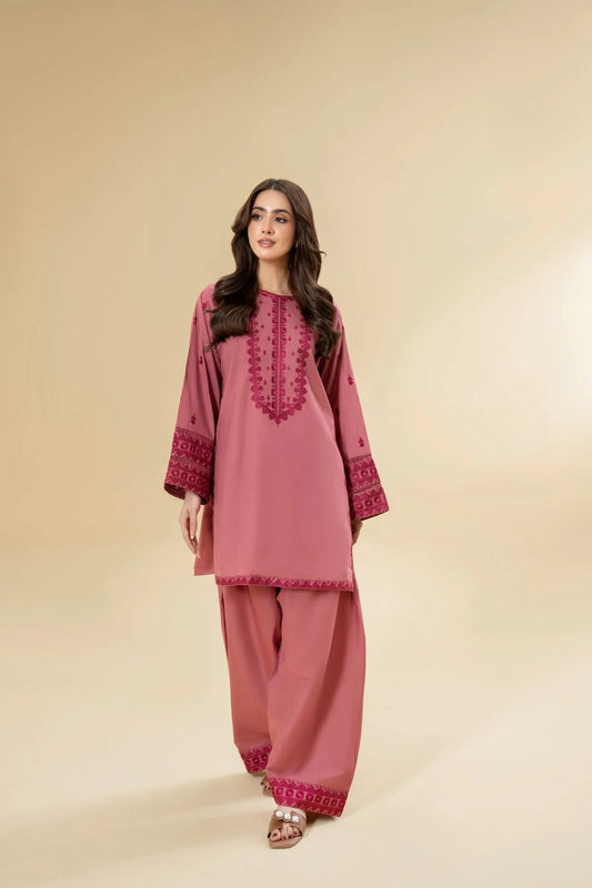 NF-302 Garnet Embroidered Lawn 2PC