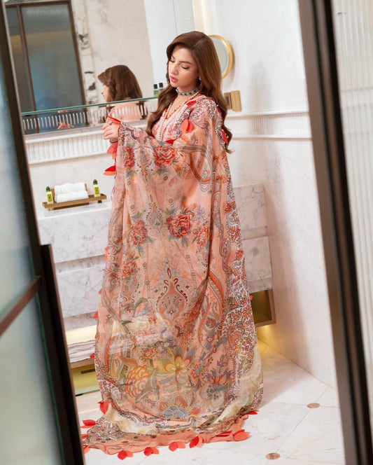 NF-6515 Jade New Arrival Luxury Embroidered Lawn 3PC