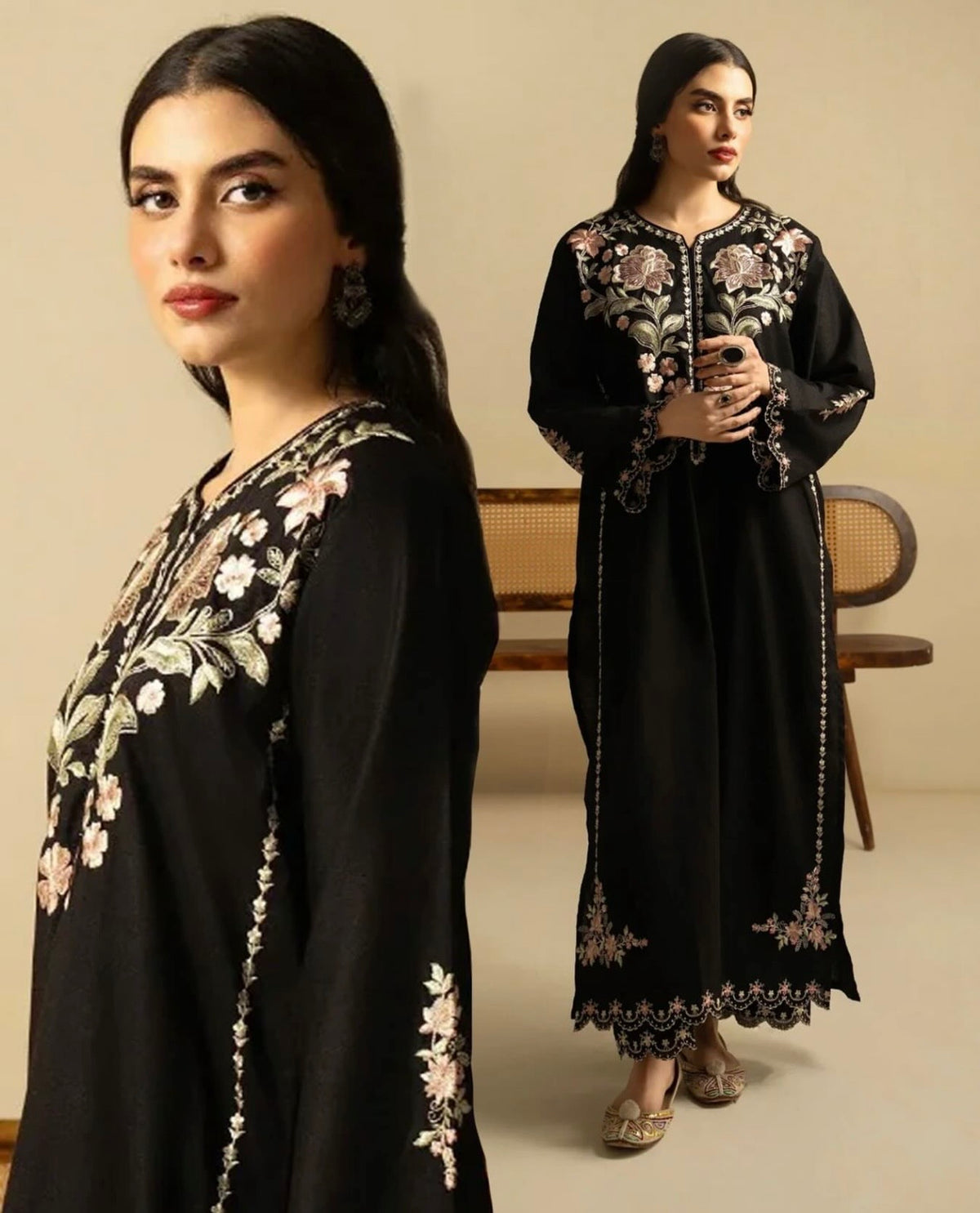 NF-106 Safora Luxury Embroidered Danak 2PC