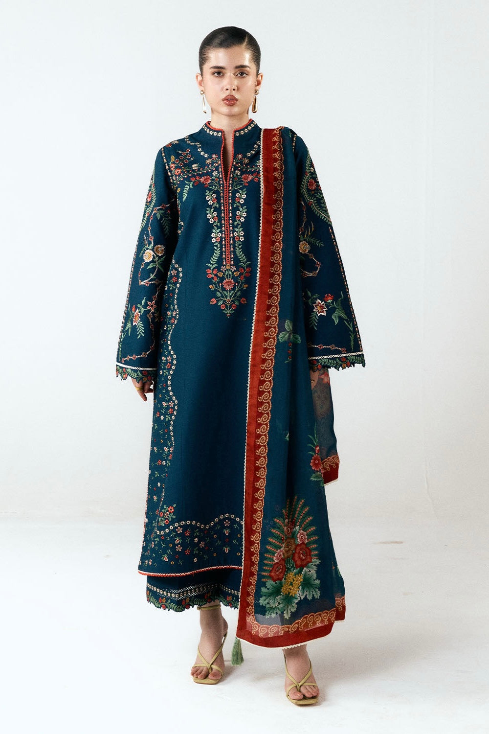Jugnu Winter Special Embroidered Danak 3PC