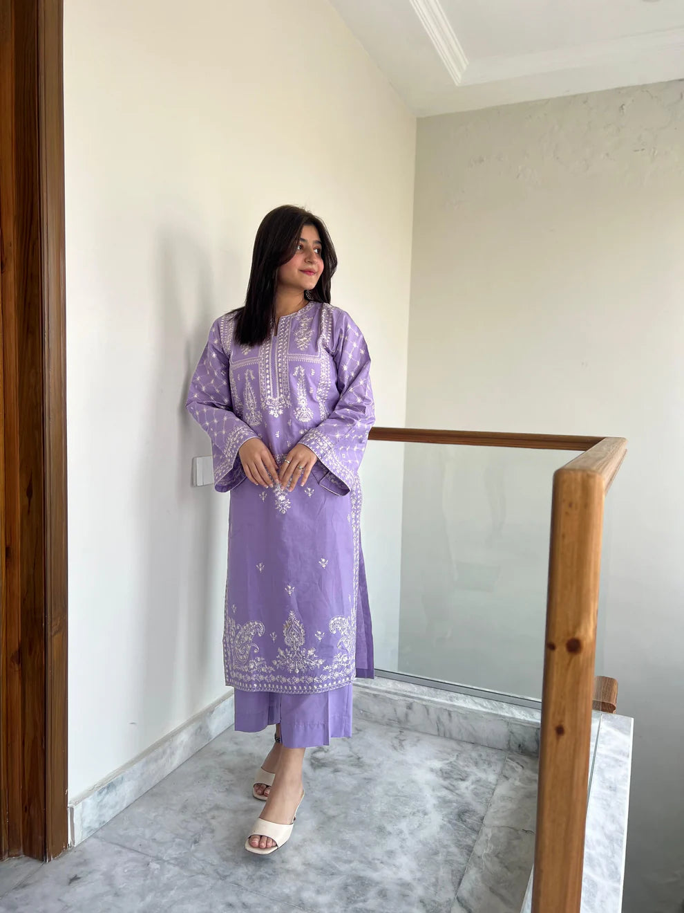 NF-303 Umza Luxury Embroidered Lawn 2PC