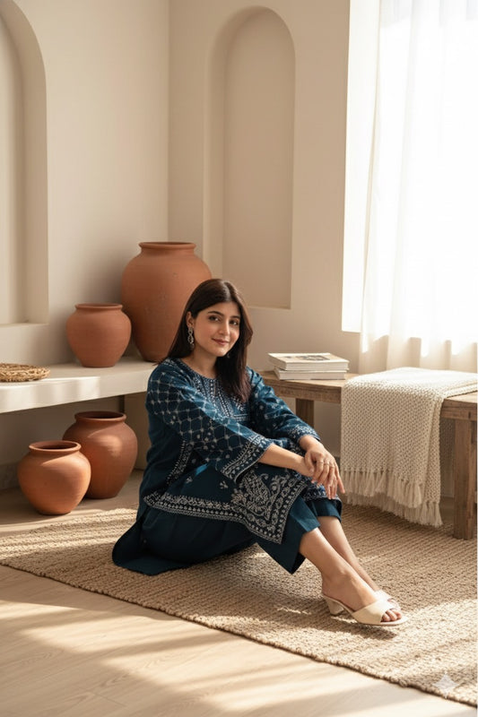 NF-303 Umza Luxury Embroidered Lawn 2PC