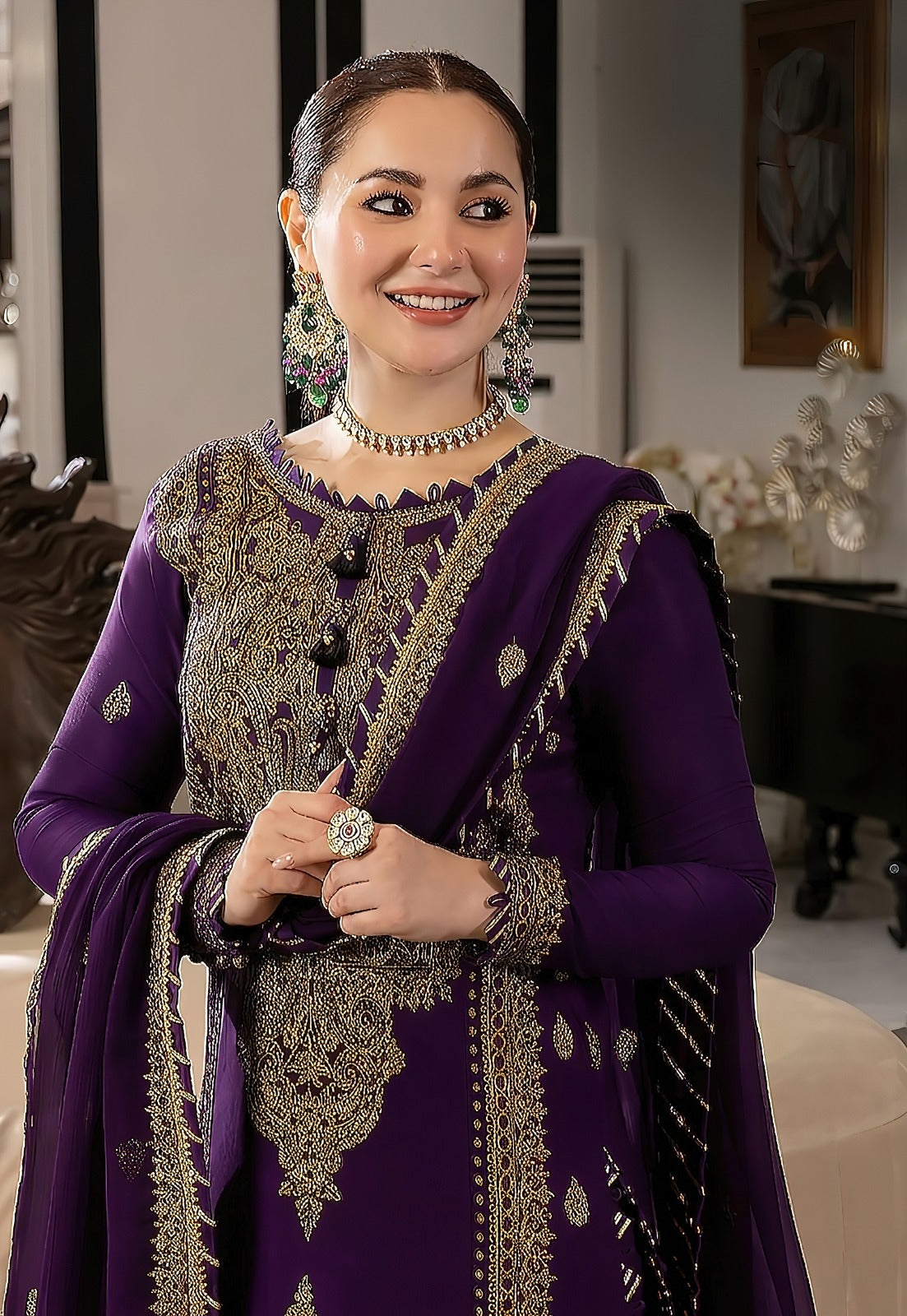 NF-330 Asim Jofa Luxury Embroidered lawn 2pc