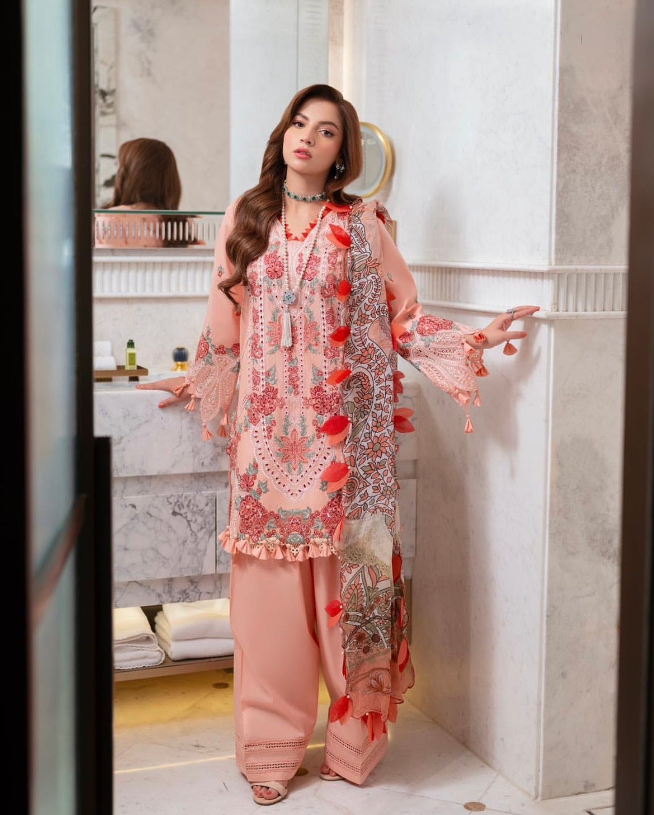 NF-6515 Jade New Arrival Luxury Embroidered Lawn 3PC