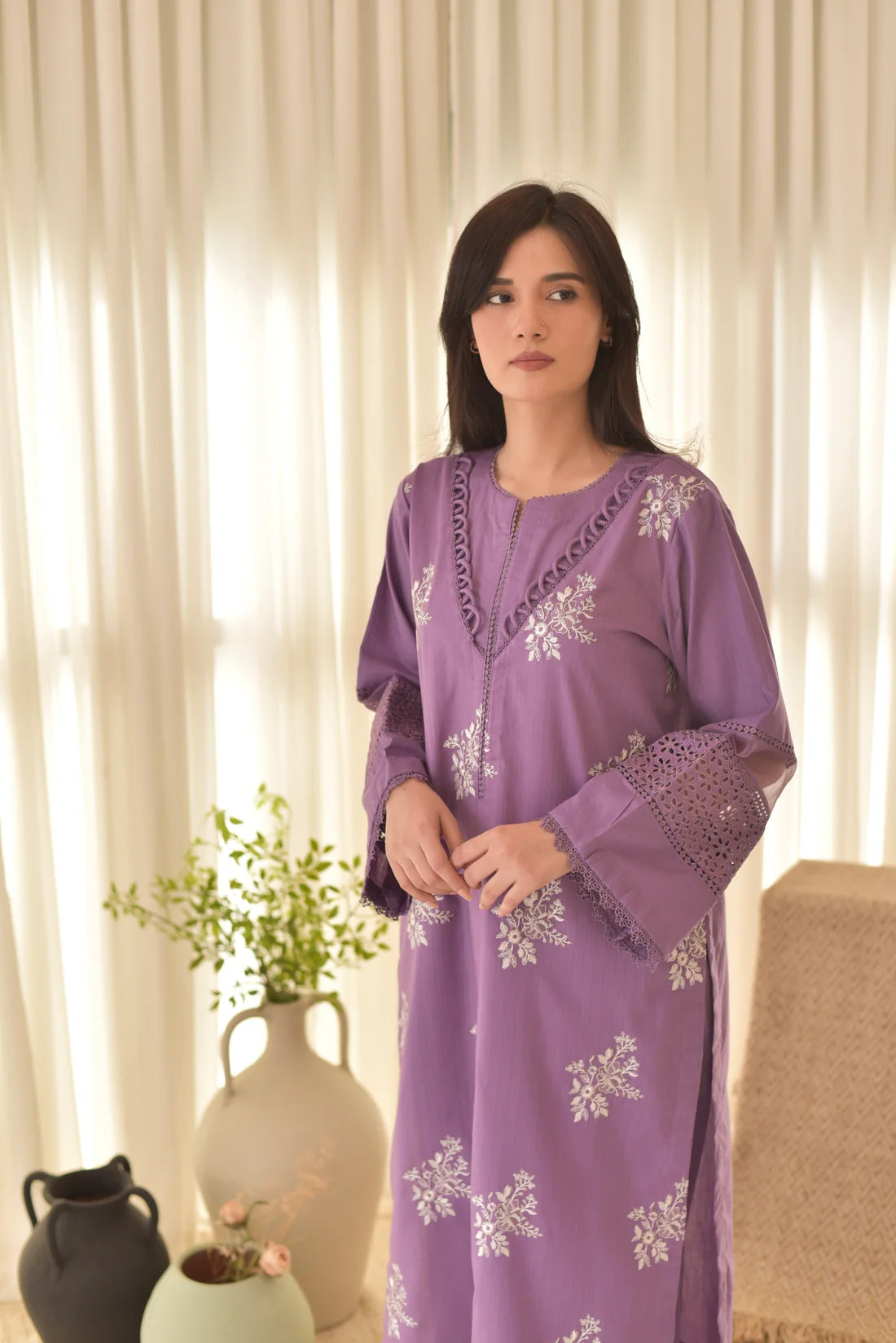 NF-5272 Hussain rehar Luxury Embroidered Lawn 3PC