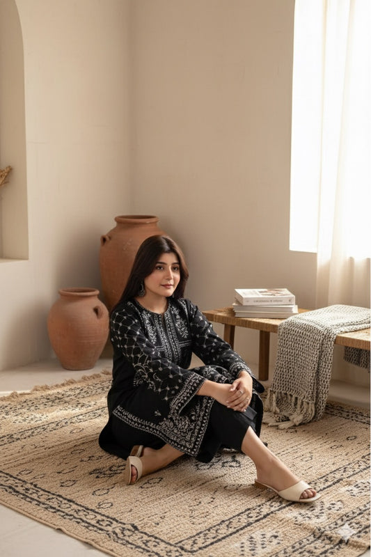 NF-303 Umza Luxury Embroidered Lawn 2PC