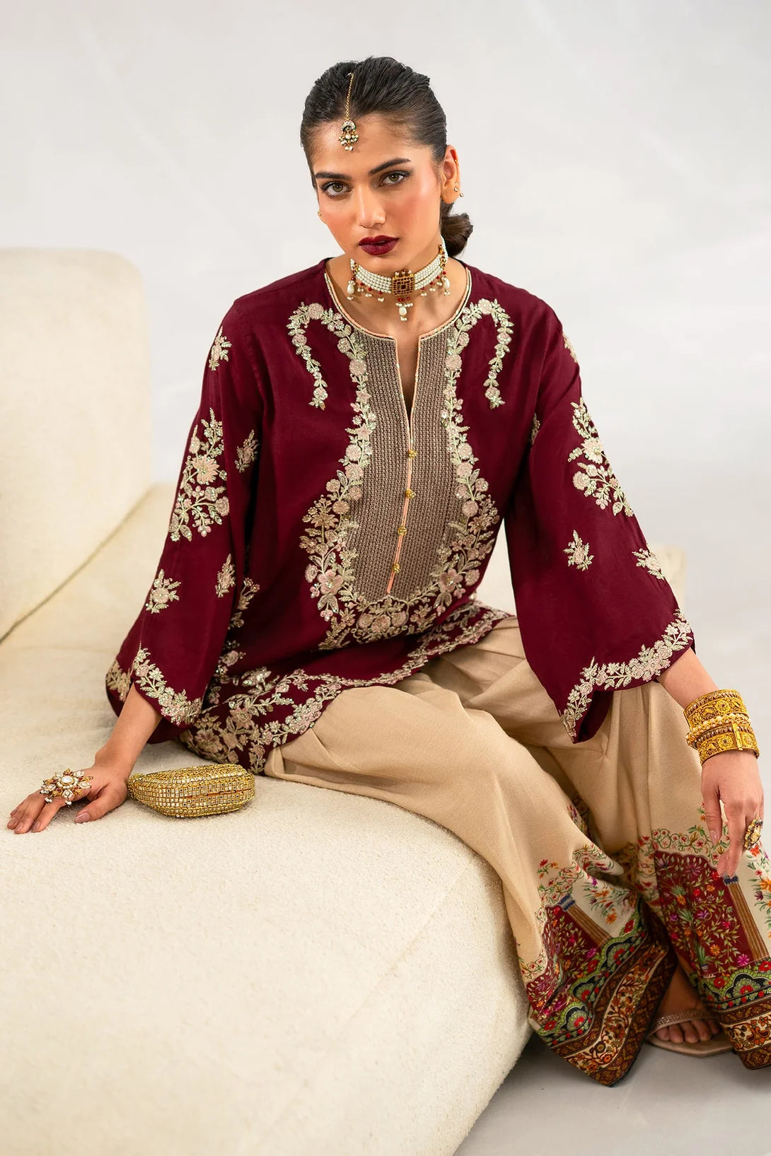 NF-122 Ethnic Viral Silk 2PC
