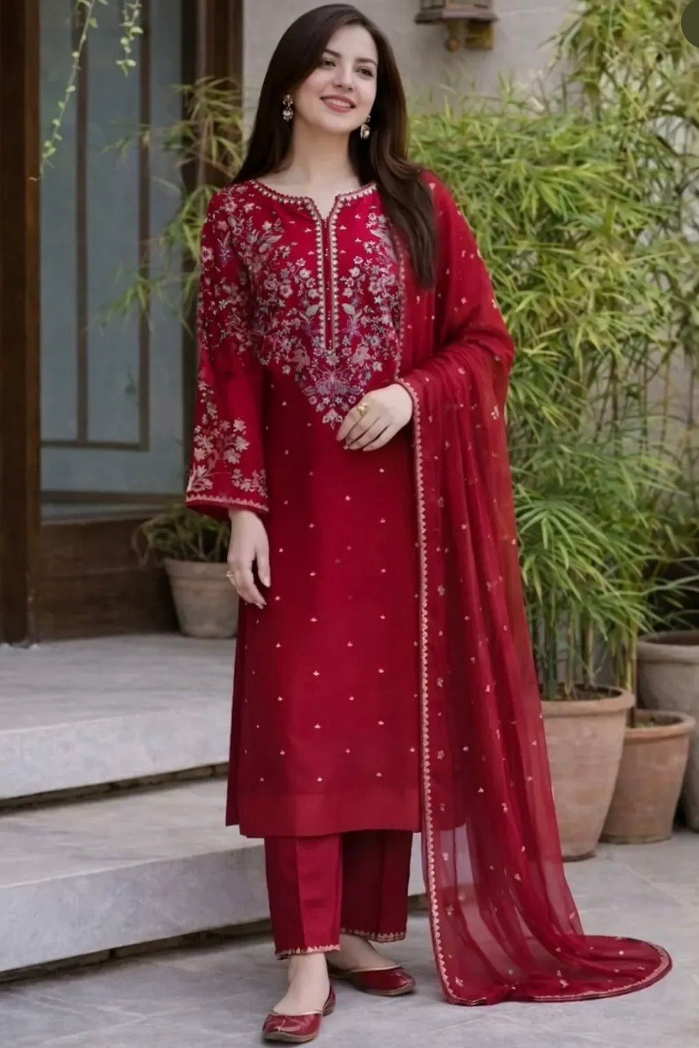 NF-4143 Batik Luxury Embroidered Danak 3PC