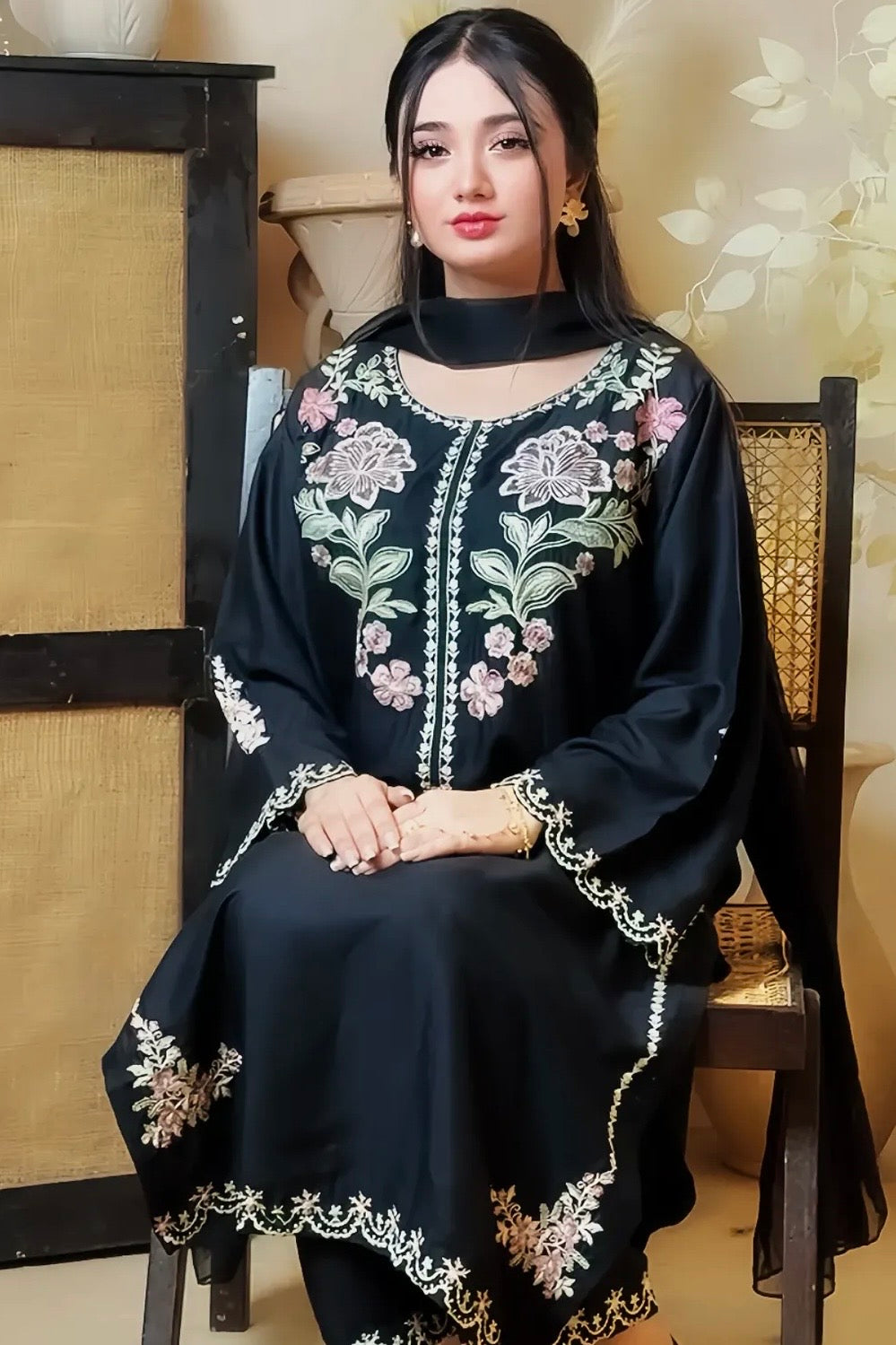 NF-106 Safora Luxury Embroidered Danak 2PC