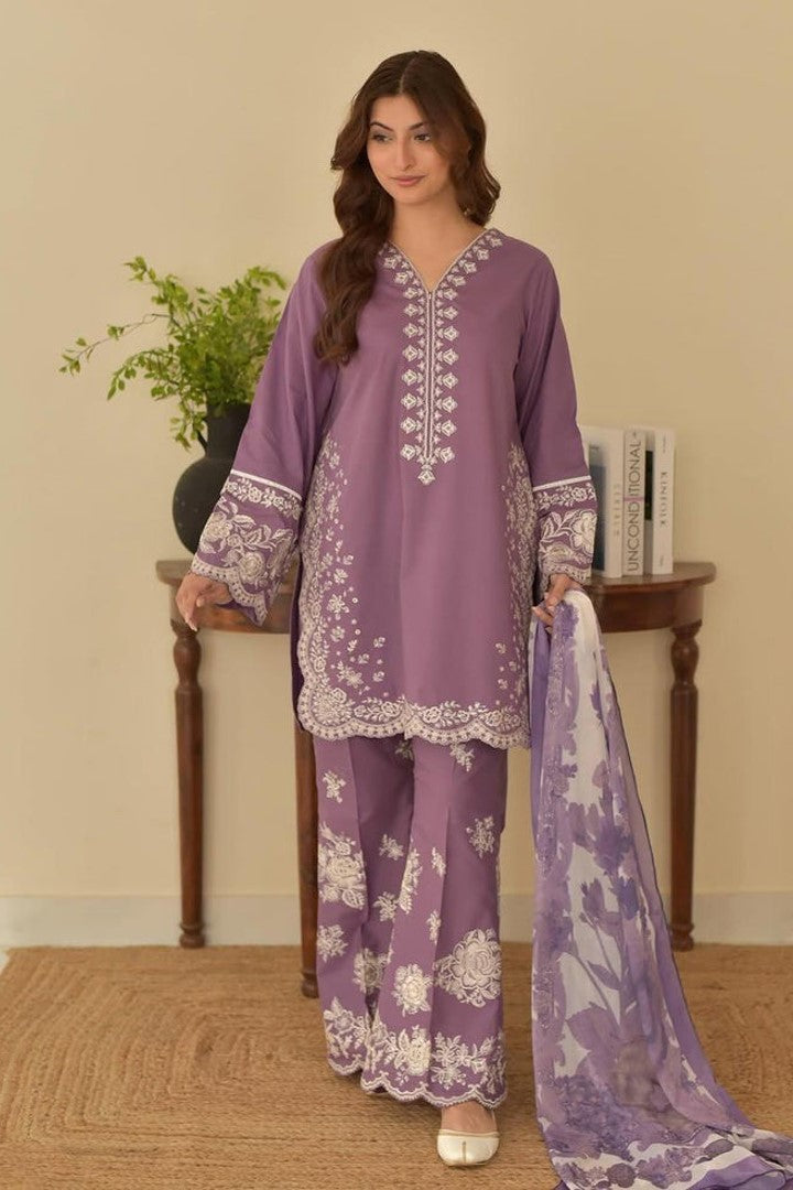 NF-318 Coco by Zara Luxury Applic work sleeves Lawn 3Pc