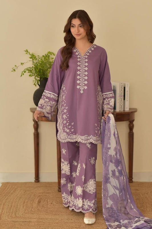 NF-318 Coco by Zara Luxury Applic work sleeves Lawn 3Pc