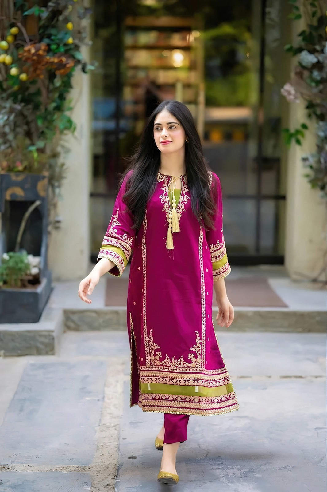 NF-341 Omal by kOmal Luxury Embroidered Lawn 2PC