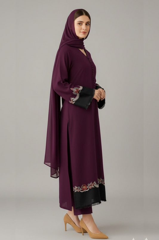 NF-772 Vintage Luxury Embroidered Danak 3PC
