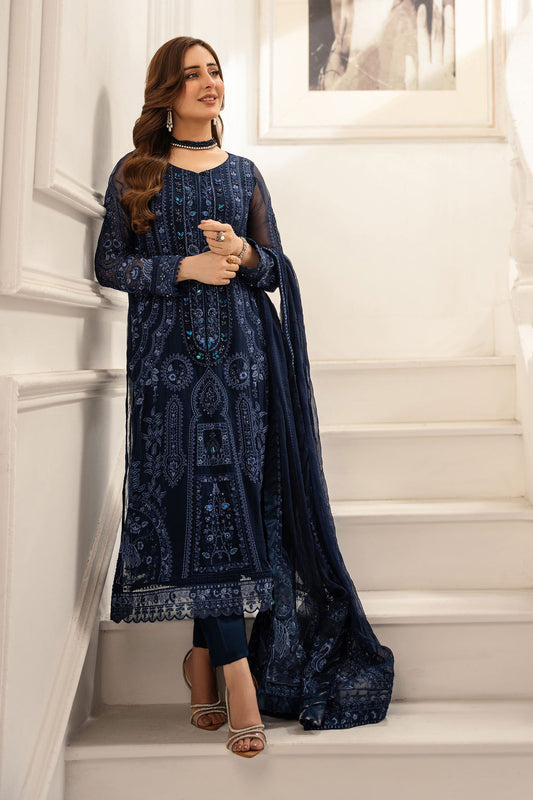 NF-1860 Maria B Luxury Embroidered Lawn 3PC