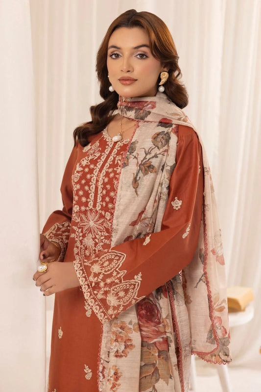 NF-329 Mohagni Luxury Embroidered lawn 3PC