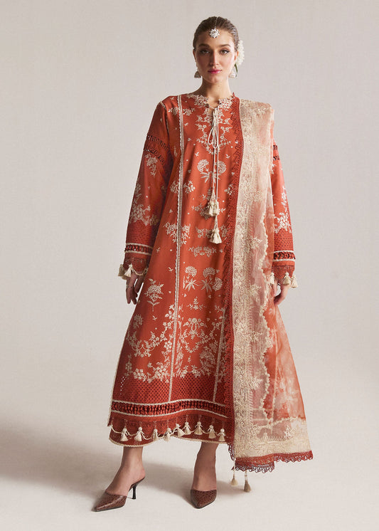 NF-833 Hussain Rehar Luxury Embroidered lawn 3PC