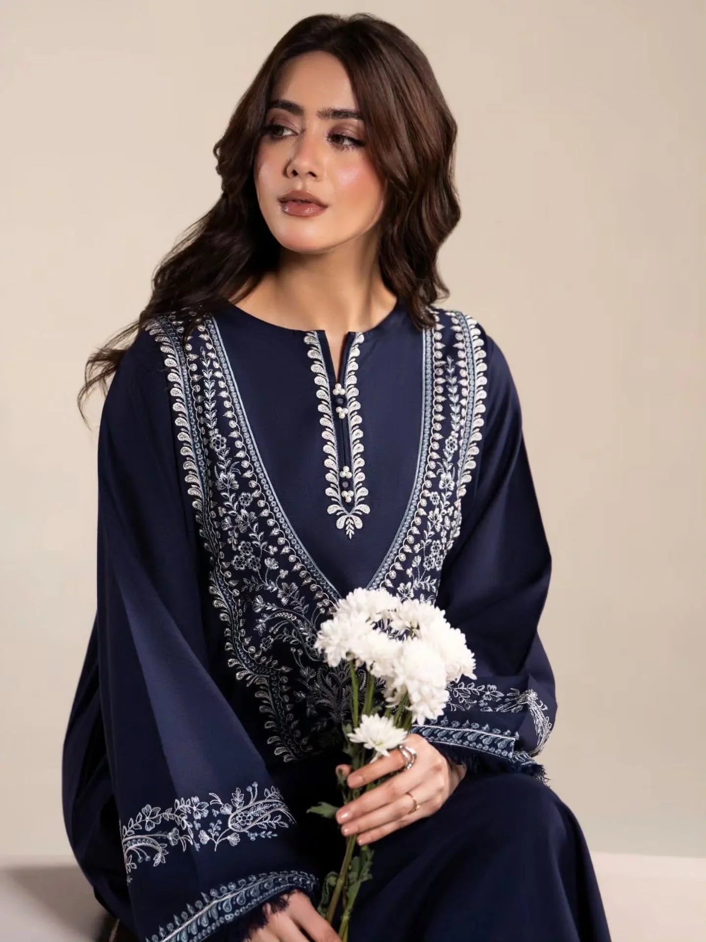 NF-338 Preet Luxury Embroidered Lawn 2PC