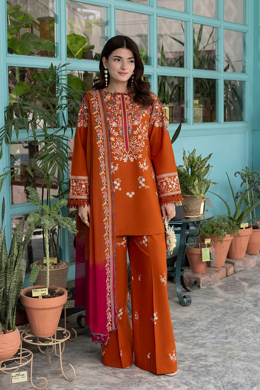 Batik Luxury Embroidered with Emb Shawl Danak 3PC