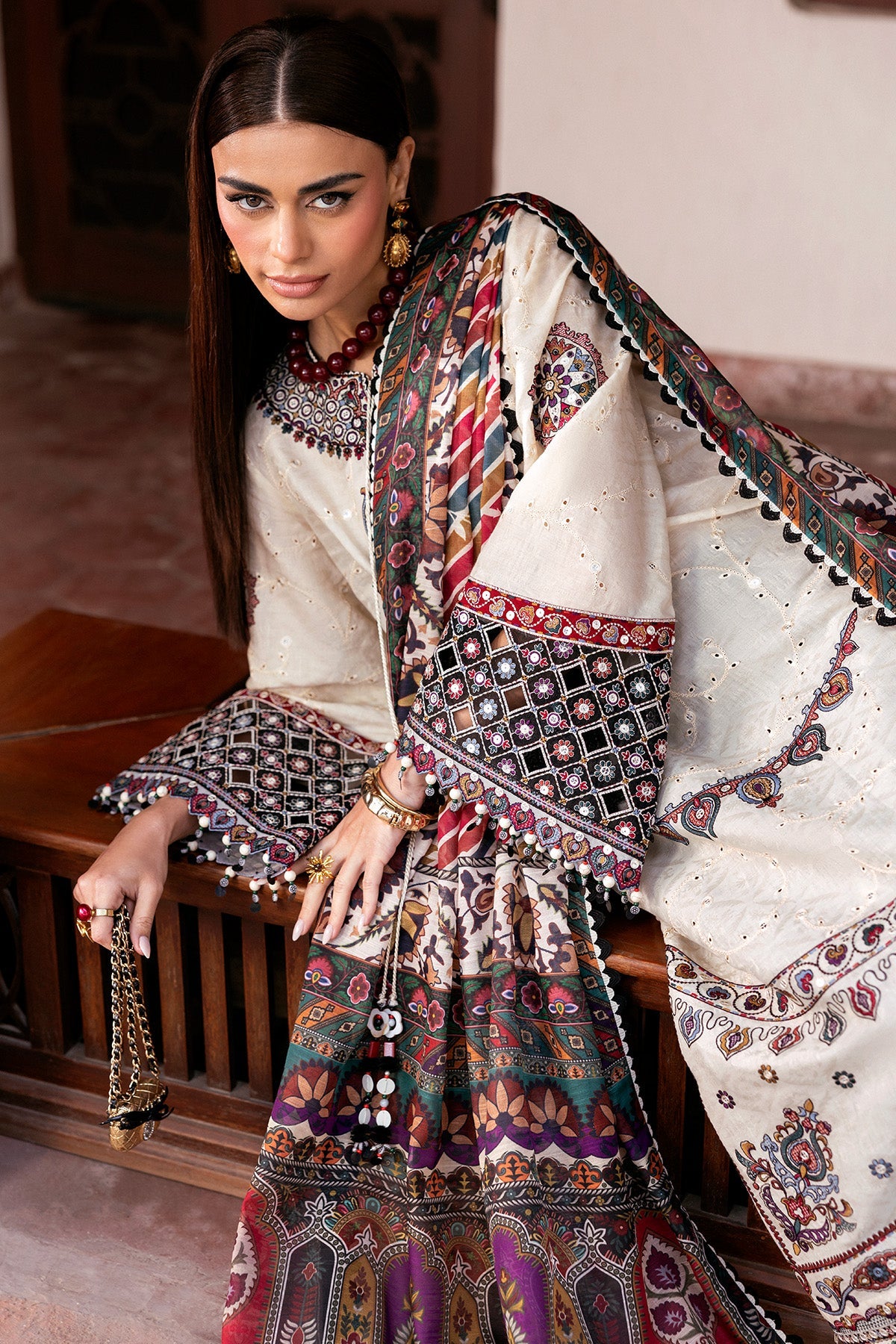 NF-857 Jazmin Luxury Embroidered Lawn 3PC
