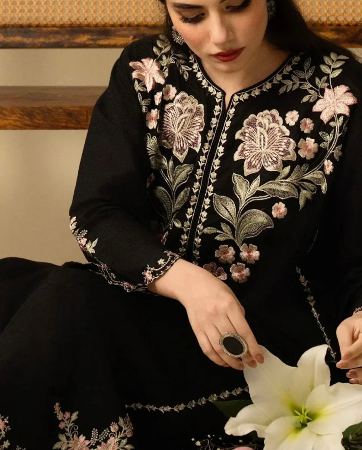 NF-106 Safora Luxury Embroidered Danak 2PC