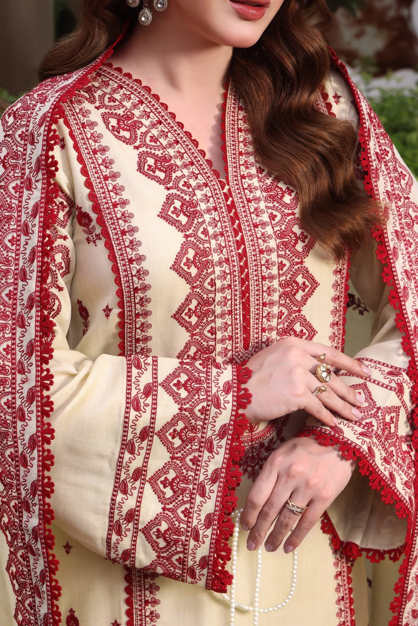 NF-745 Aneelas Winter Special Ready to wear Shawl 3PC
