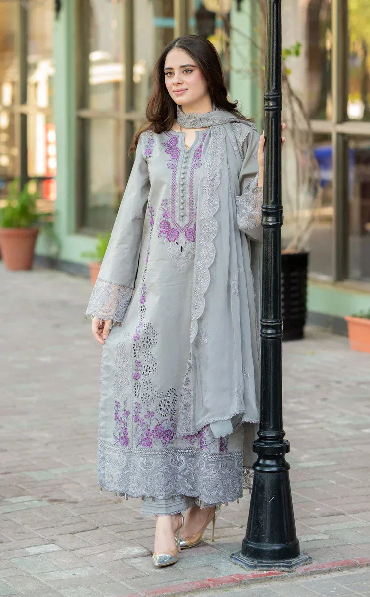 NF-6502 Mushq Chickenkari Eid Special Lawn 3PC