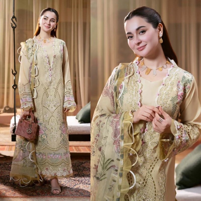 NF-801 Jade by Hania Luxury Chickenkari Special 3PC