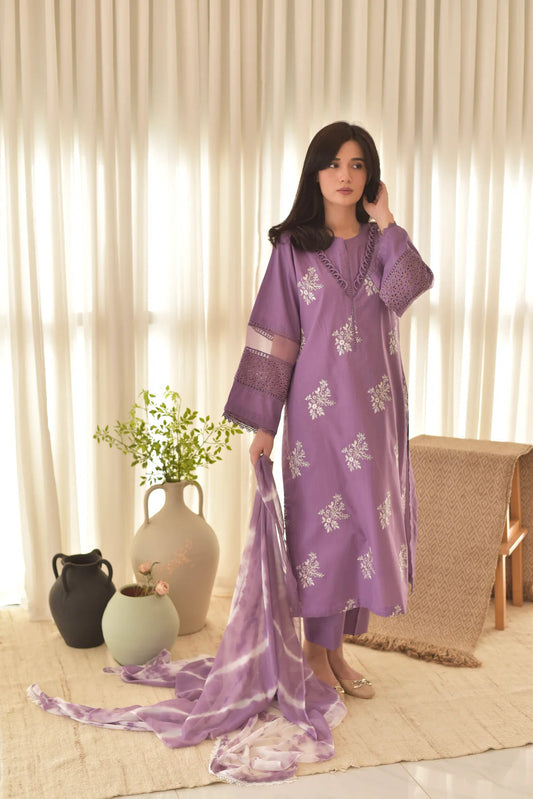 NF-5272 Hussain rehar Luxury Embroidered Lawn 3PC