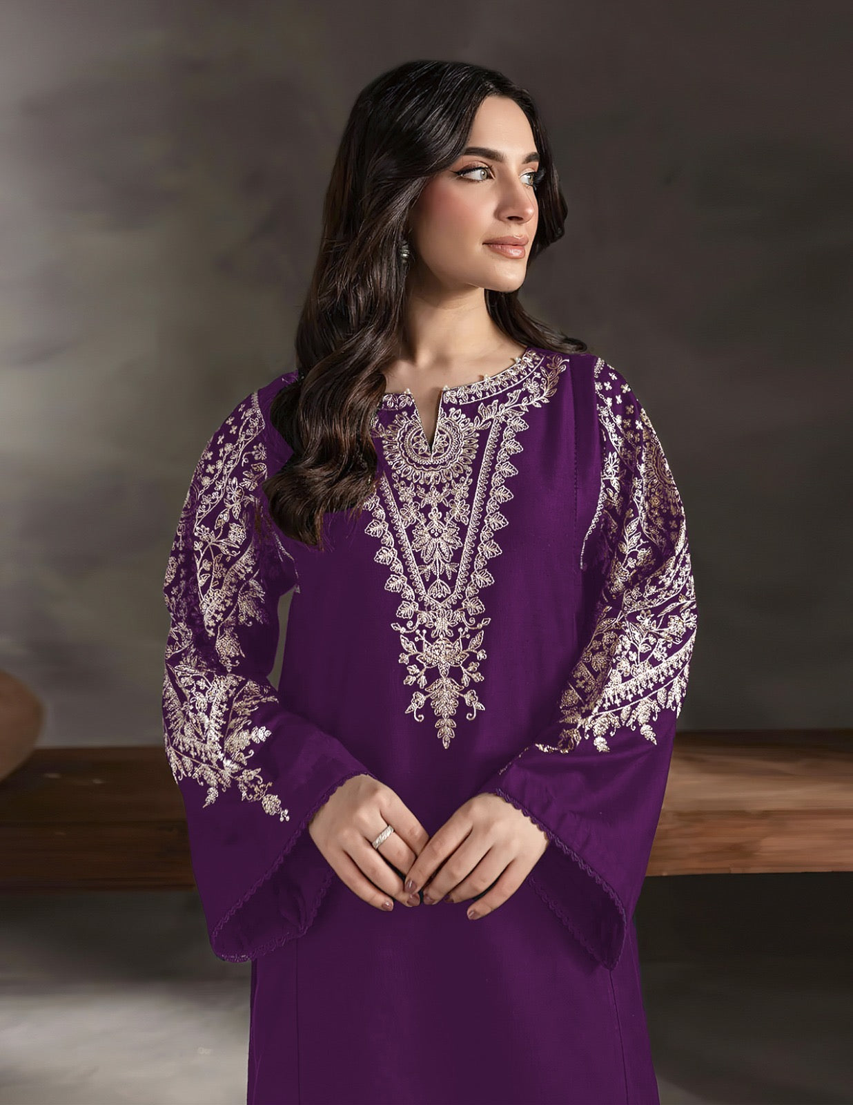 NF-321 Batik Partywear Lawn Embroidered 2PCa