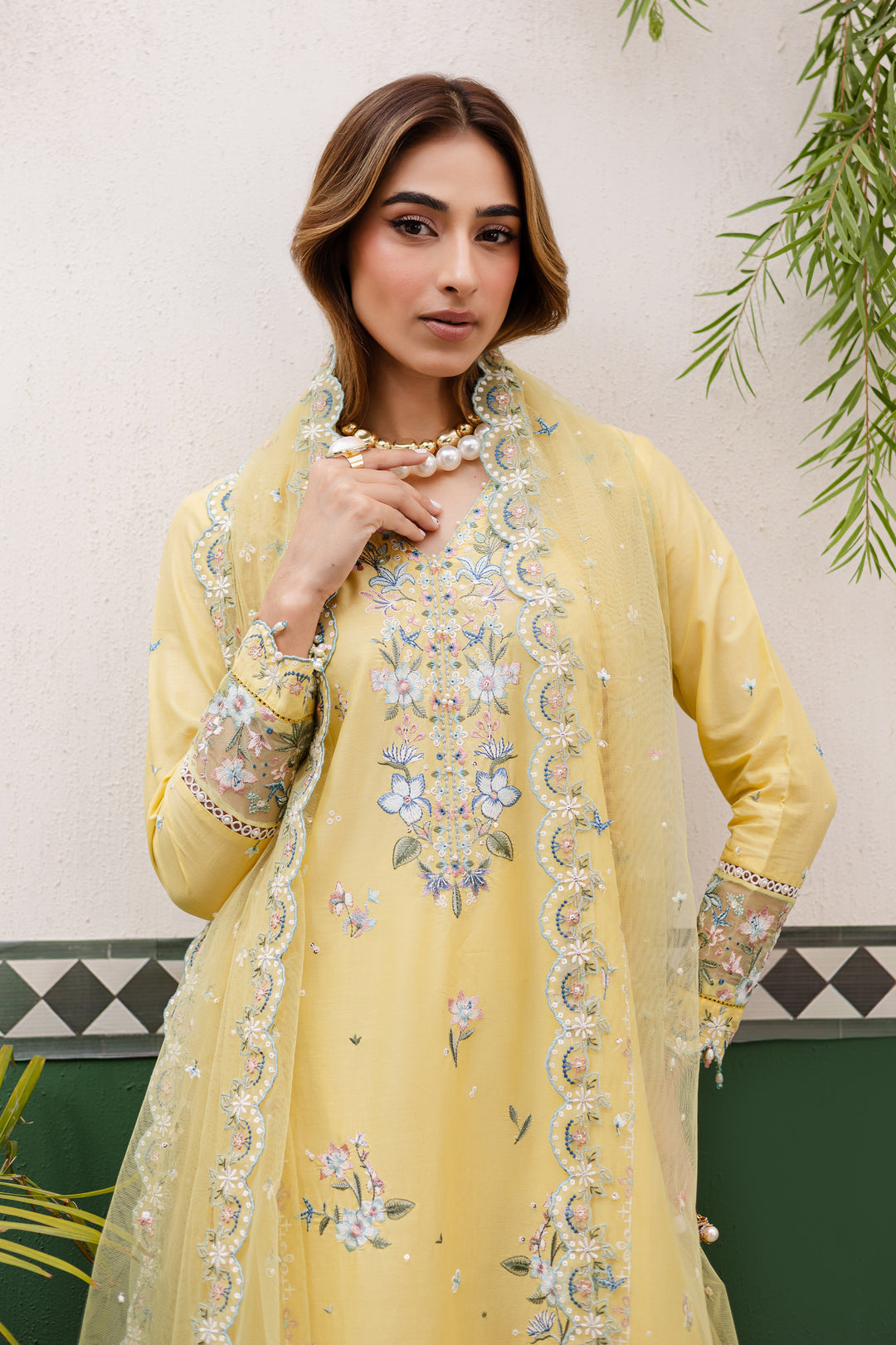 NF-856 Batik Luxury Embroidered Lawn with Ready to wear Dubata 3PC
