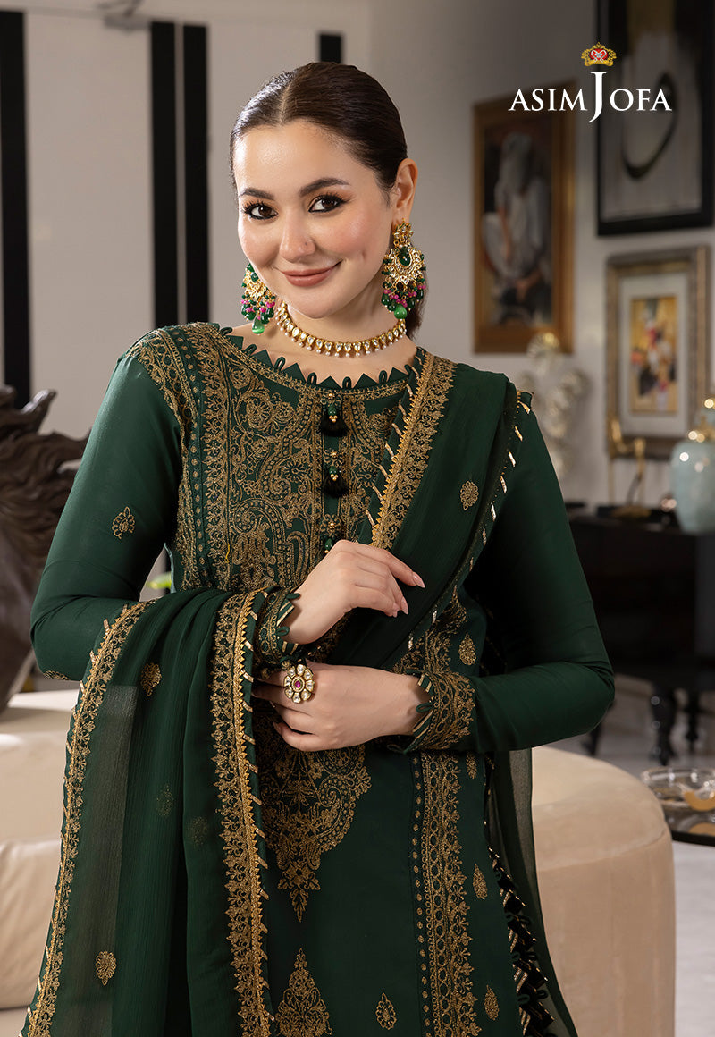 NF-716 Asim jofa Embroidered Lawn 2PC