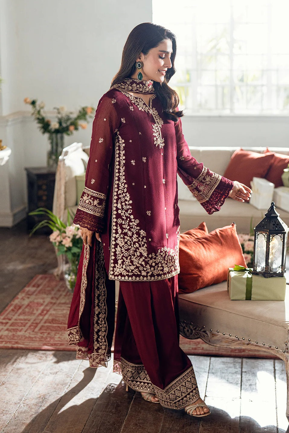 NF-716 Azure by Ayza Khan Luxury Embroidered Lawn 2PC