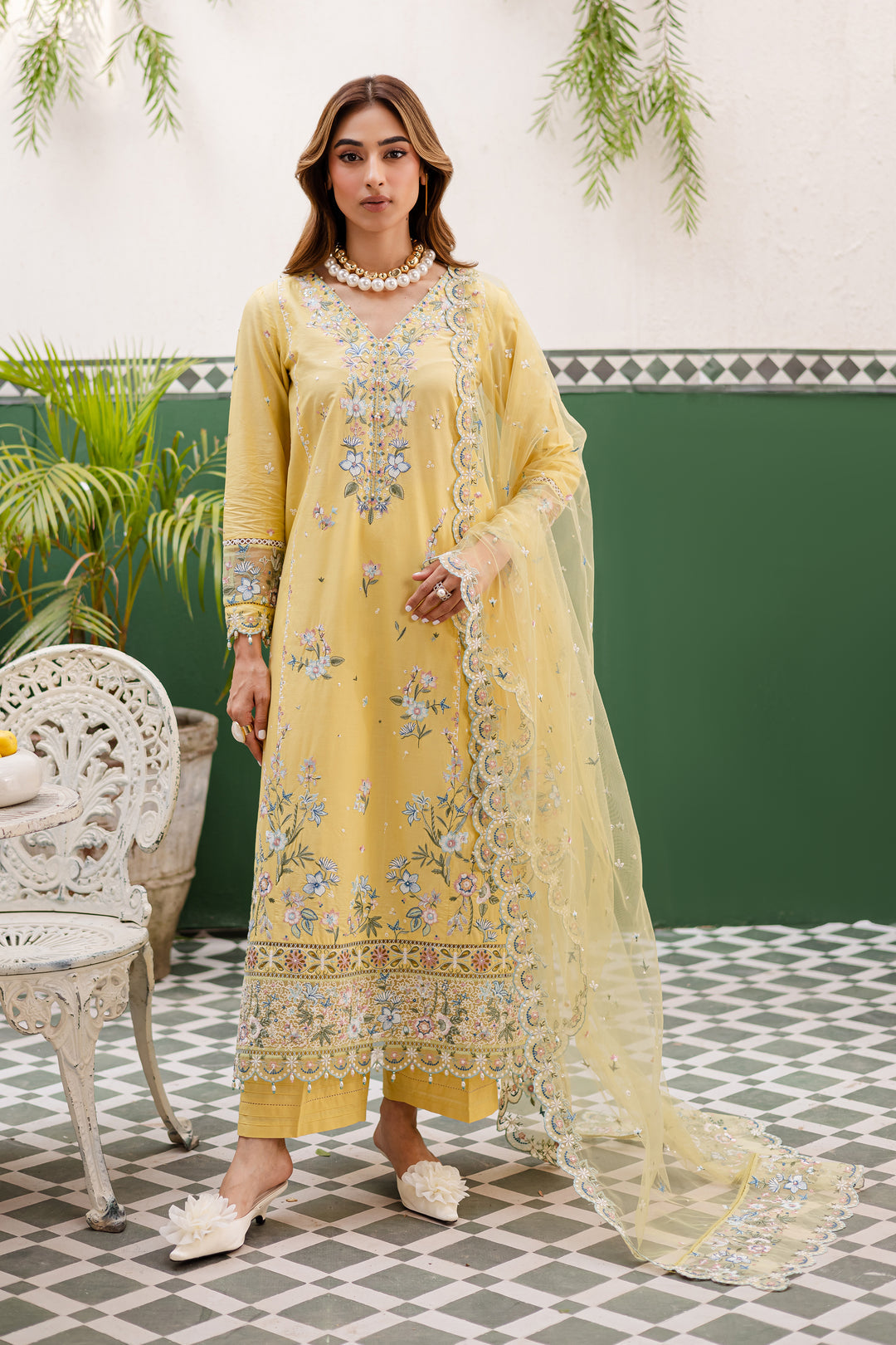 NF-856 Batik Luxury Embroidered Lawn with Ready to wear Dubata 3PC