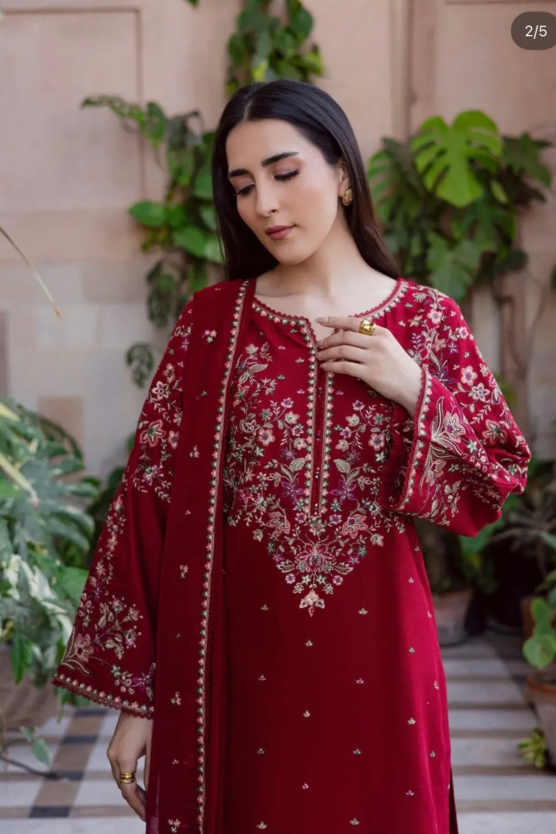 NF-4143 Batik Luxury Embroidered Danak 3PC