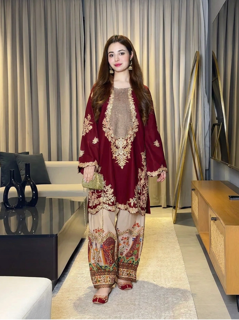 NF-122 Ethnic Viral Silk 2PC