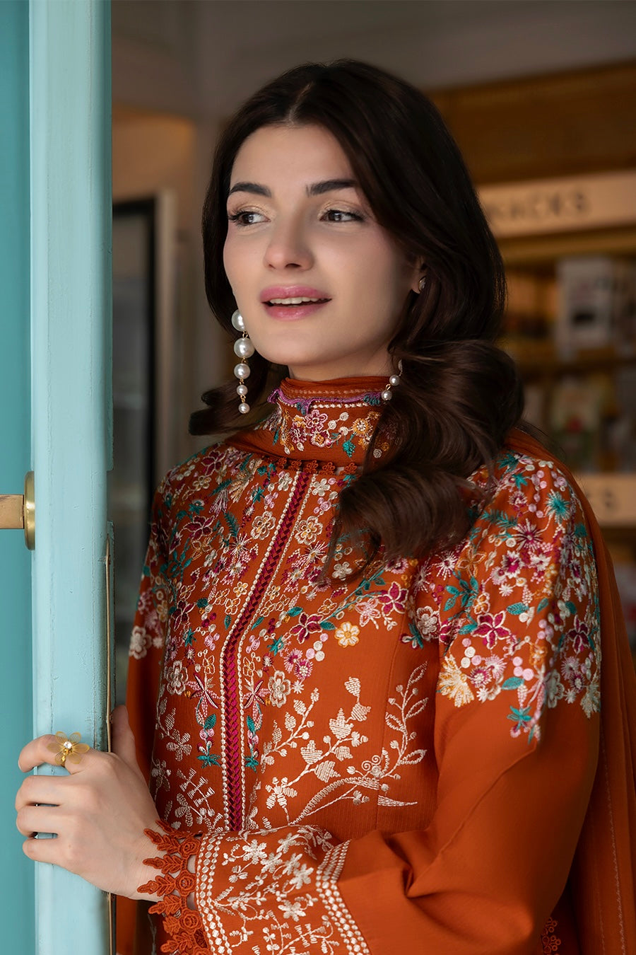 Batik Luxury Embroidered with Emb Shawl Danak 3PC