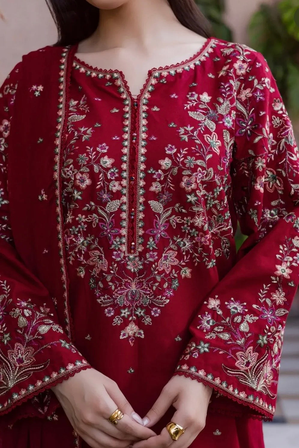 NF-4143 Batik Luxury Embroidered Danak 3PC