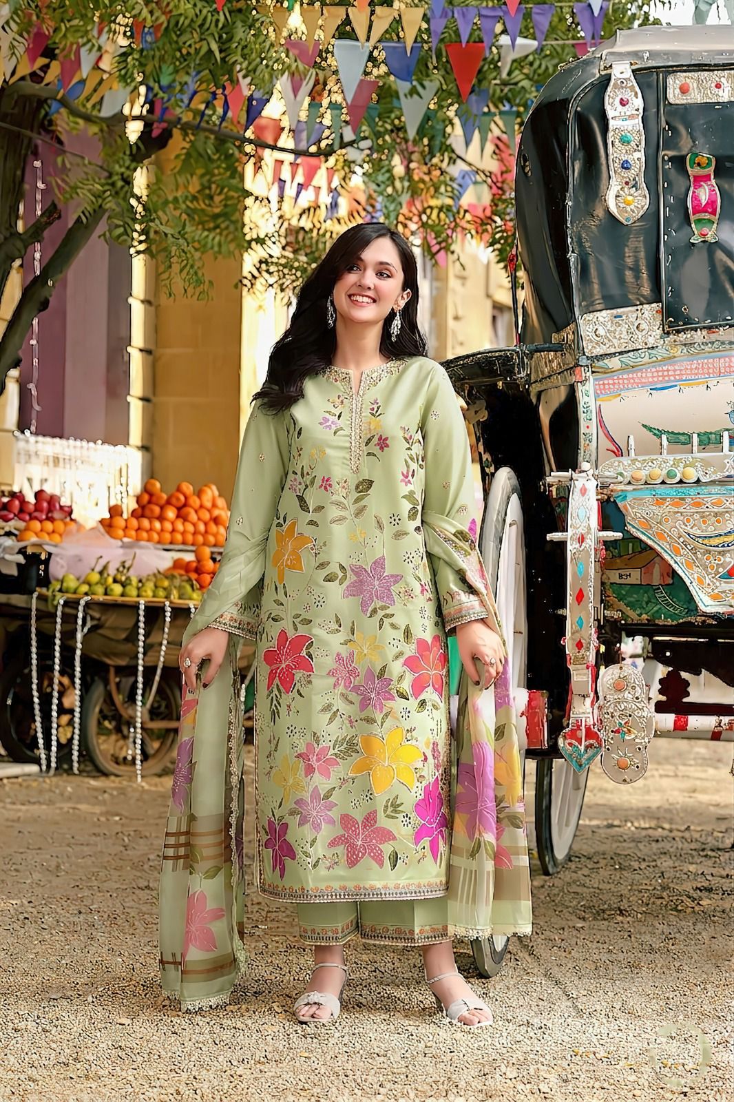 NF-1836 Aneelas Luxury Embroidered Lawn 3Pc