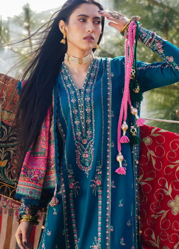 NF-121 hussain Rehar luxury Embroidered Lawn 3PC