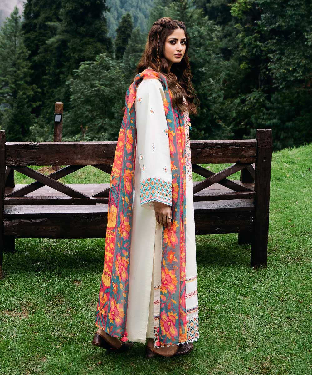 NF-310 Sapphire by Sajjal Luxury Embroidered Lawn 3PC