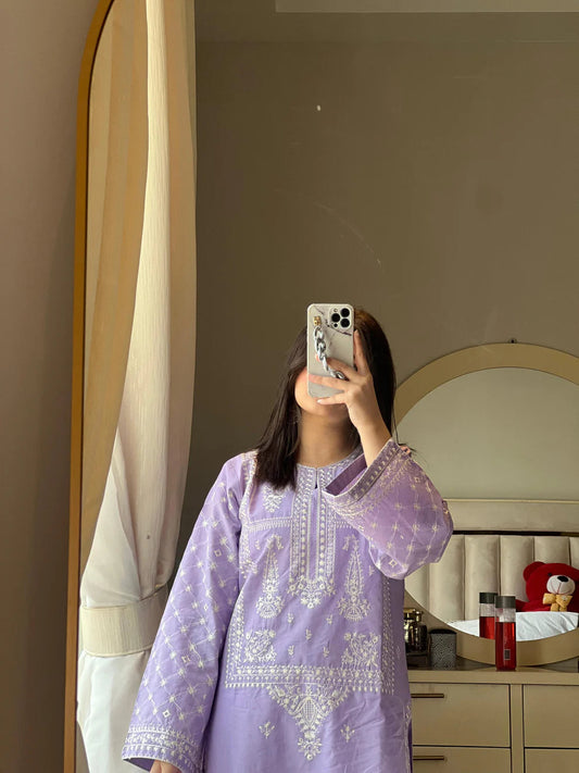 NF-303 Umza Luxury Embroidered Lawn 2PC