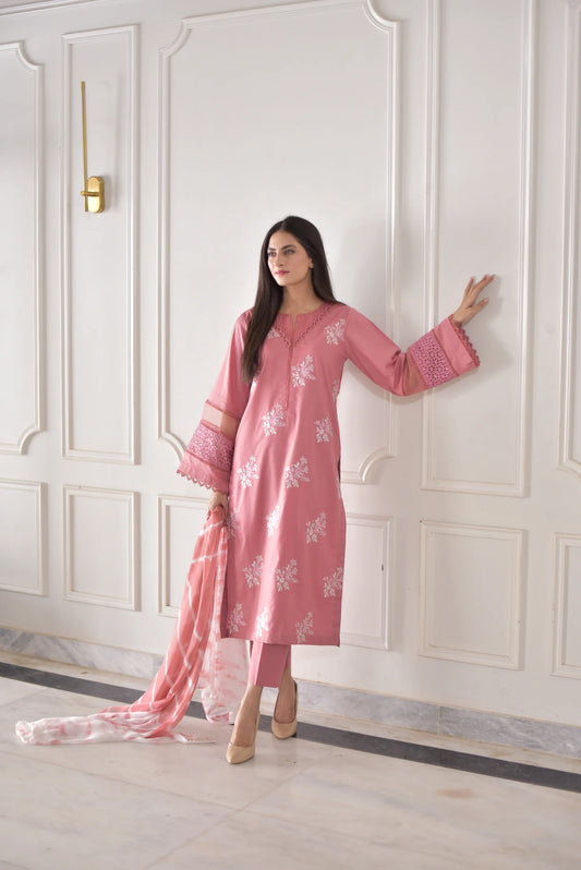 NF-5272 Hussain rehar luxury Embroidered Lawn 3PC