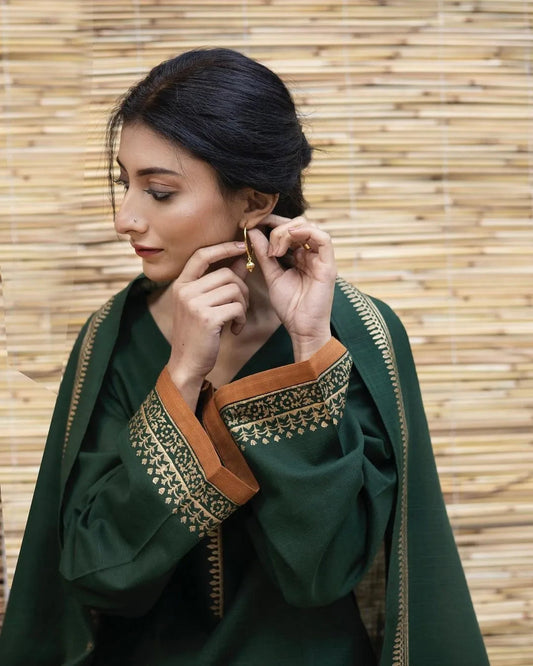NF-123 Dyot Luxury Embroidered Winter 3Pc