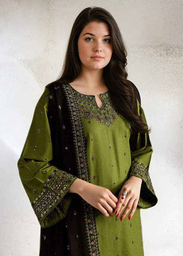 NF-4156 Mushq Luxury Embroidered Lawn 3PC