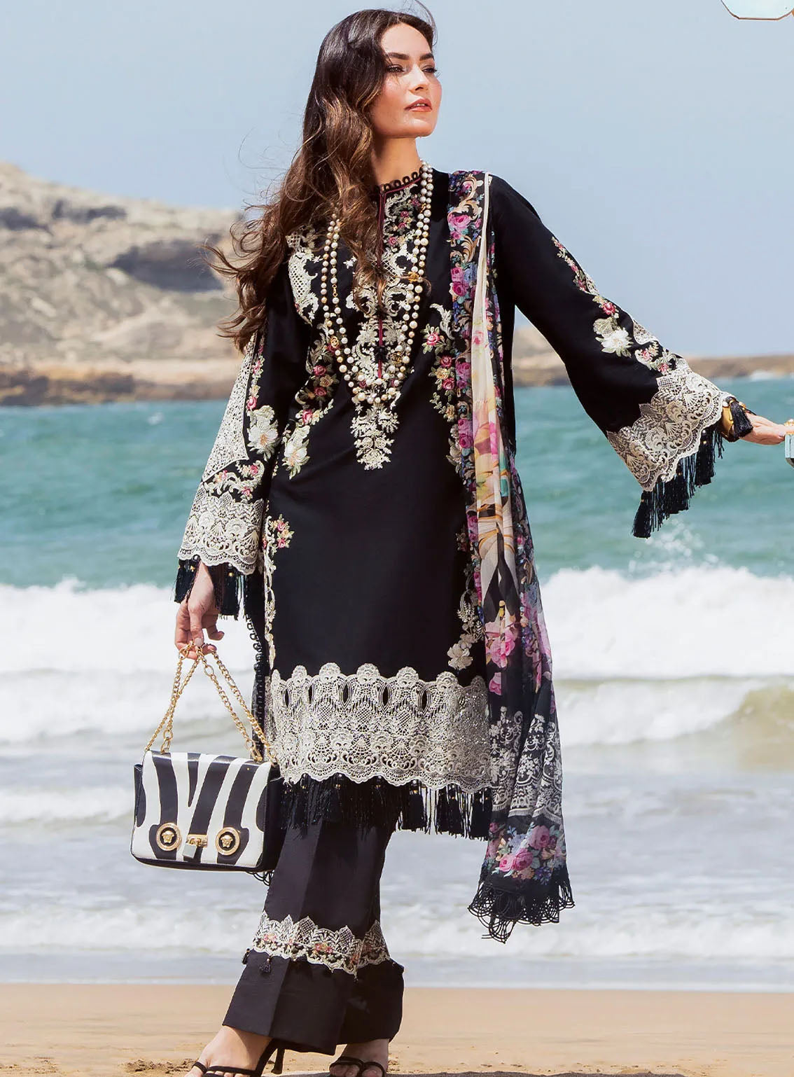 NF-526 Elaf Premium Luxury Embroidered Winter 3PC