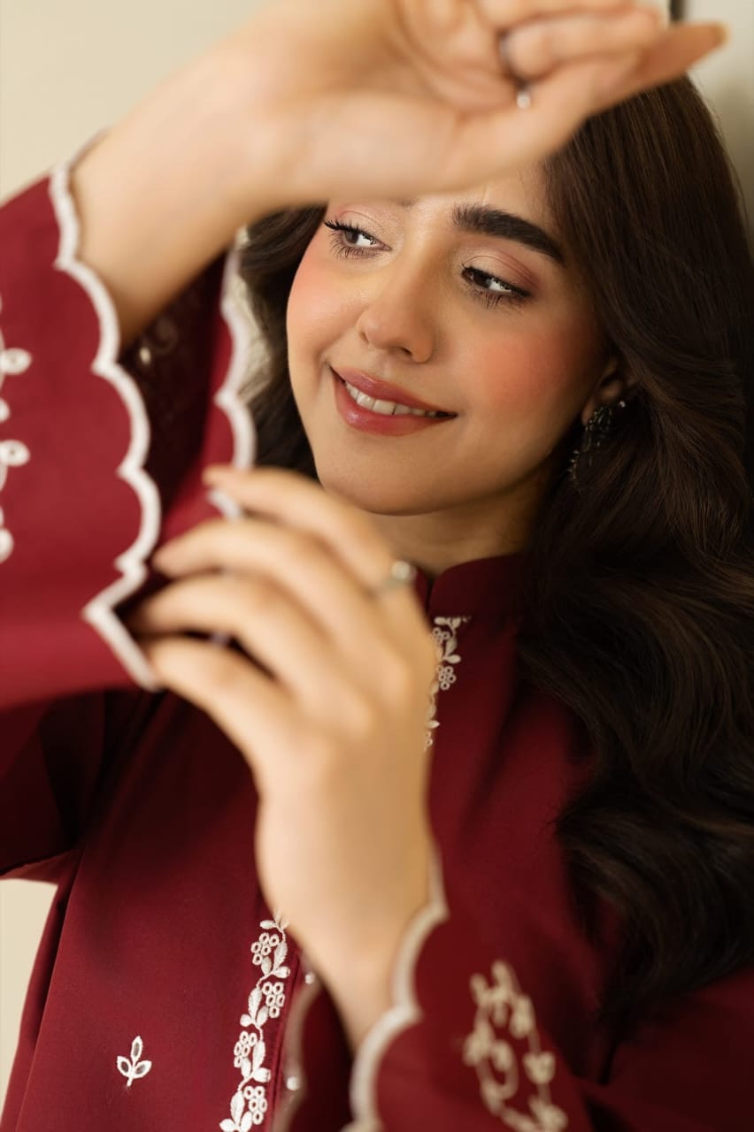 NF-306 Nimra Shah Luxury Embroidered Lawn 2PC