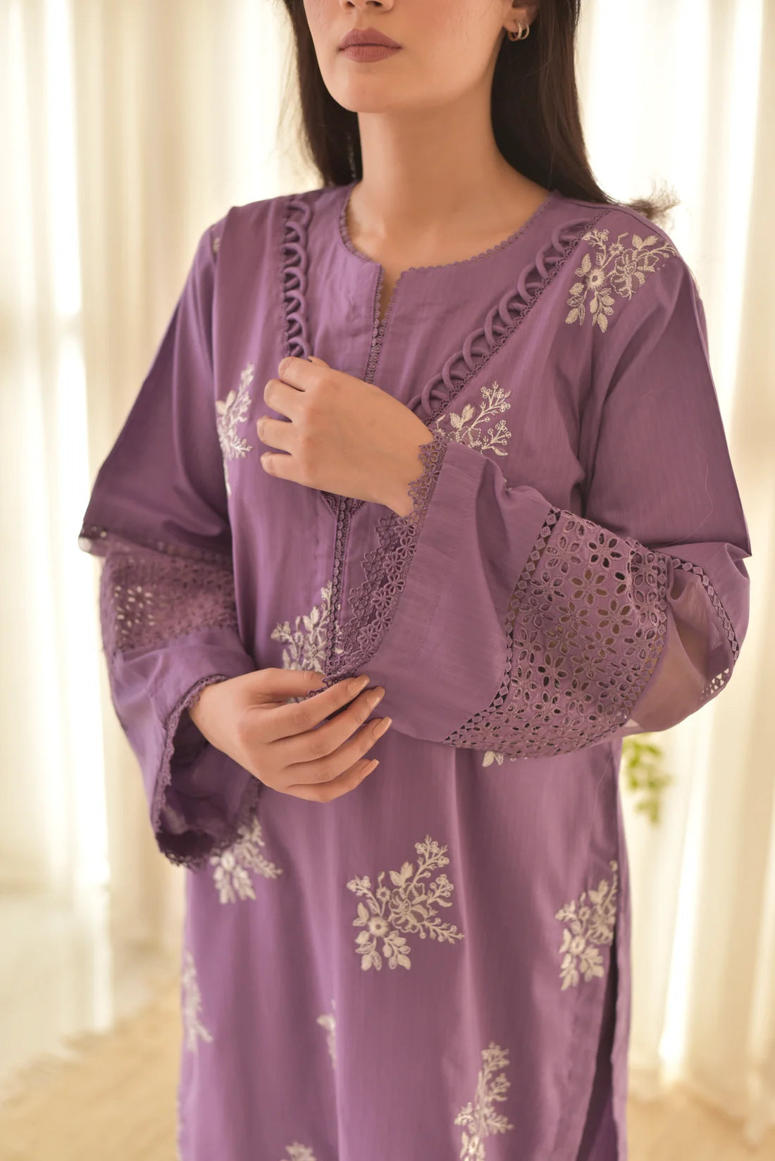 NF-5272 Hussain rehar Luxury Embroidered Lawn 3PC