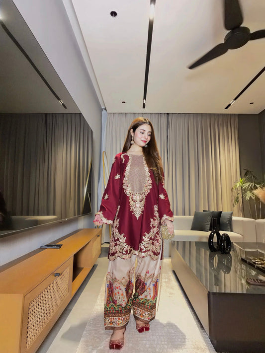 NF-122 Ethnic Viral Silk 2PC