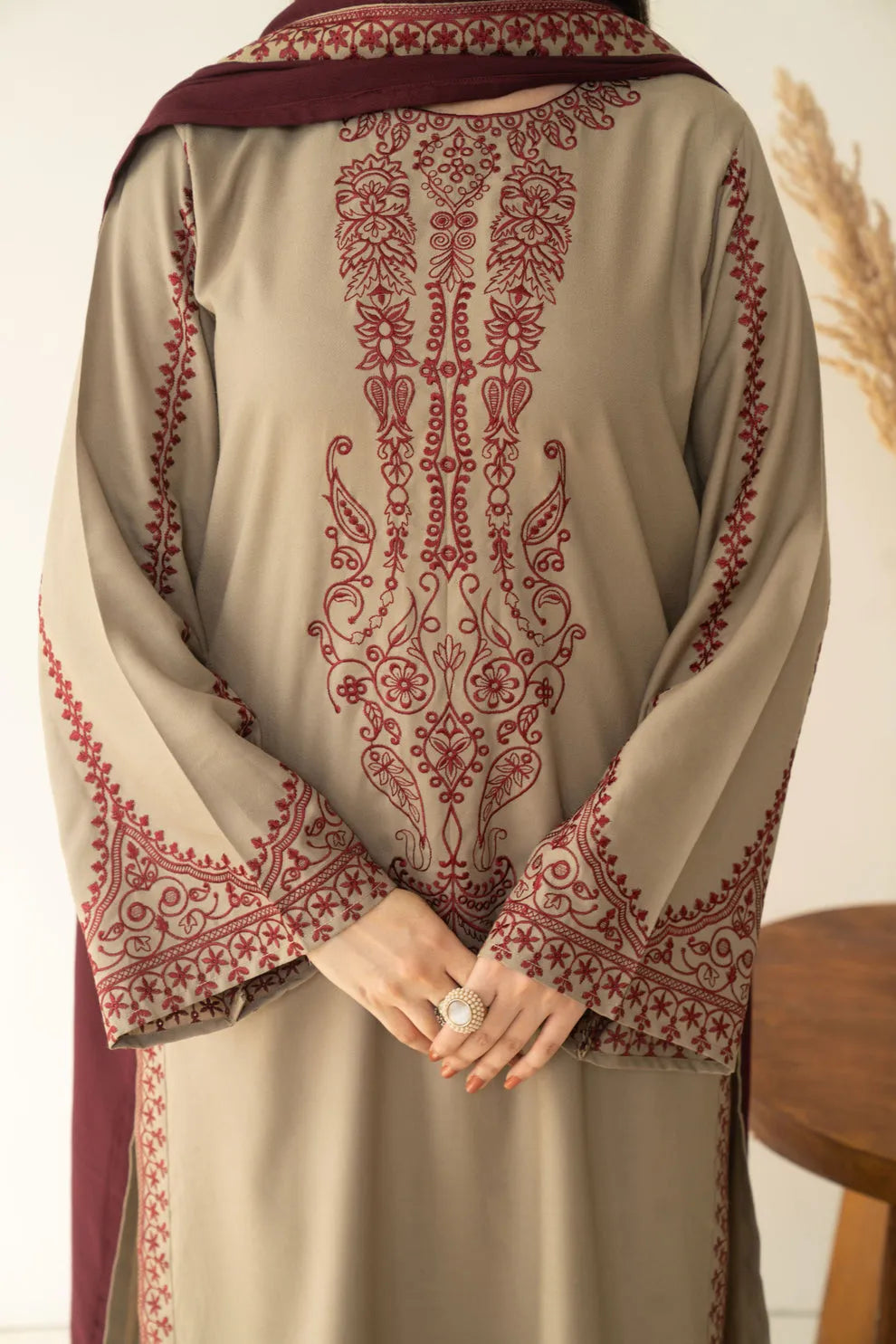 NF-313 Baroque Top Trending Embroidered Lawn 3PC